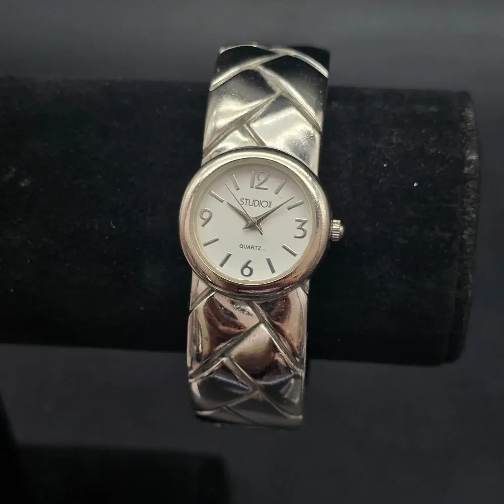 Women's Braided‎ Quartz Cuff Watch Clamper Braided WORKS Working